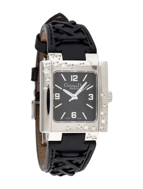 christian dior womens wrist watches|christian dior leather strap watch.